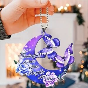 Butterflies appear when Angels are near pendant